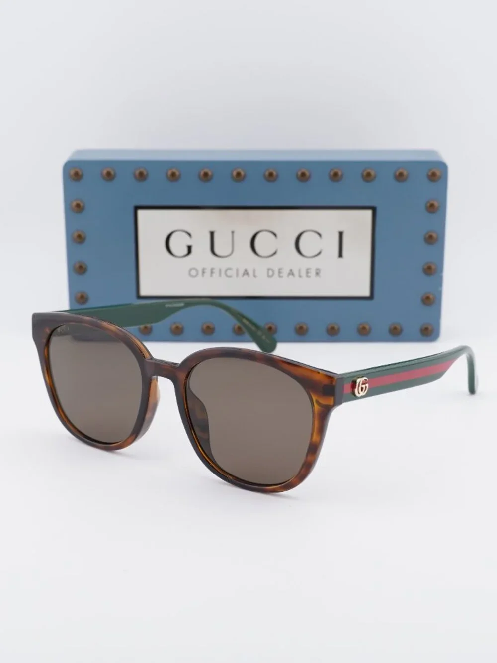 Gucci GG0855SK 003 Square Sunglasses - Havana\ Brown